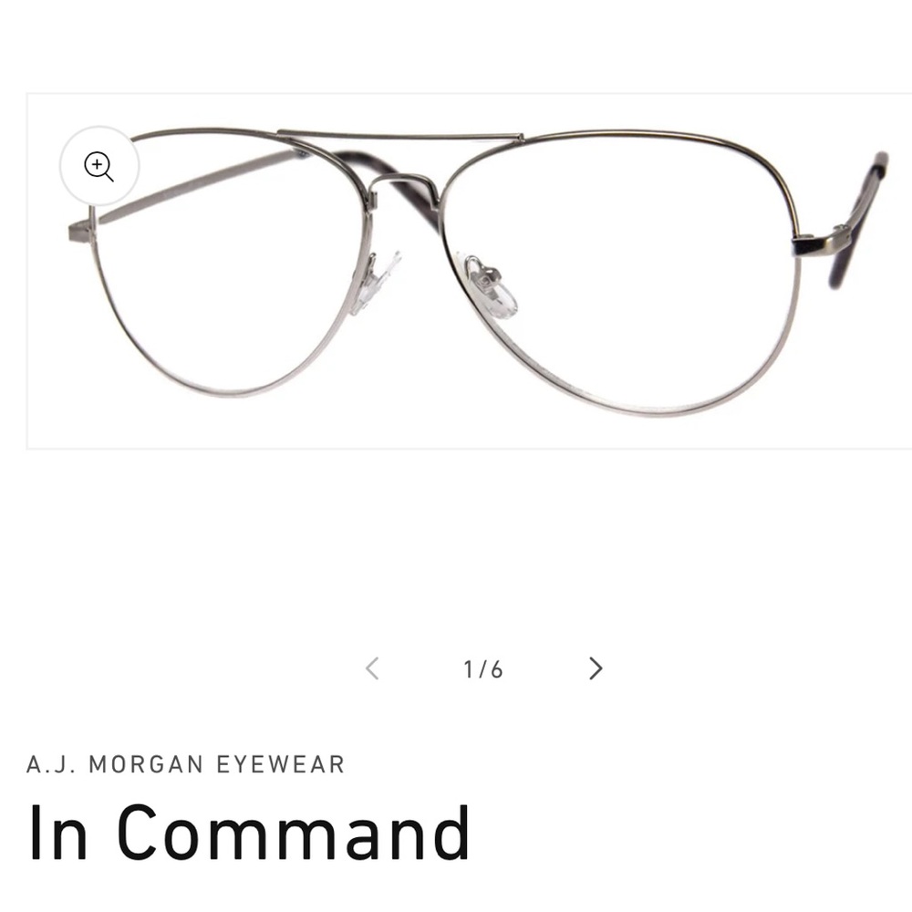 COPY - NEW A.J. Morgan Silver Unisex In Command Reading Glasses +1.50